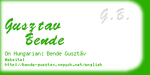 gusztav bende business card
